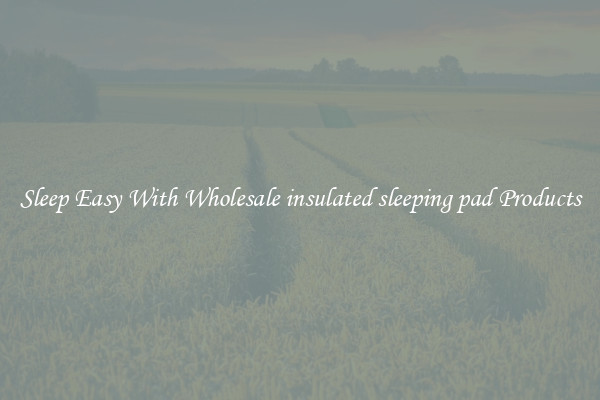 Sleep Easy With Wholesale insulated sleeping pad Products