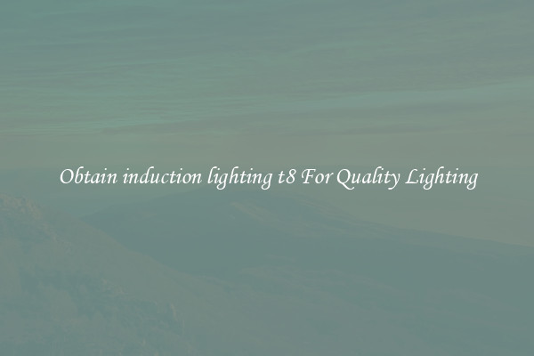 Obtain induction lighting t8 For Quality Lighting