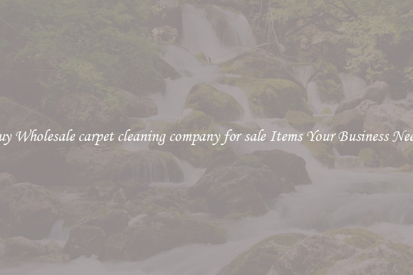 Buy Wholesale carpet cleaning company for sale Items Your Business Needs