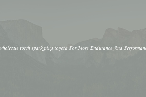 Wholesale torch spark plug toyota For More Endurance And Performance