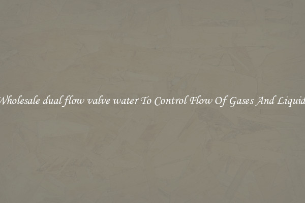 Wholesale dual flow valve water To Control Flow Of Gases And Liquids