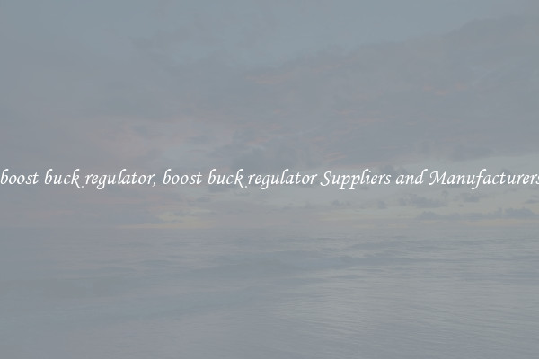 boost buck regulator, boost buck regulator Suppliers and Manufacturers