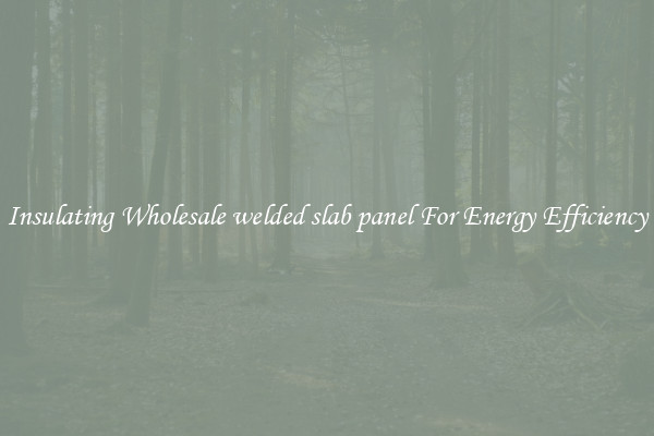 Insulating Wholesale welded slab panel For Energy Efficiency