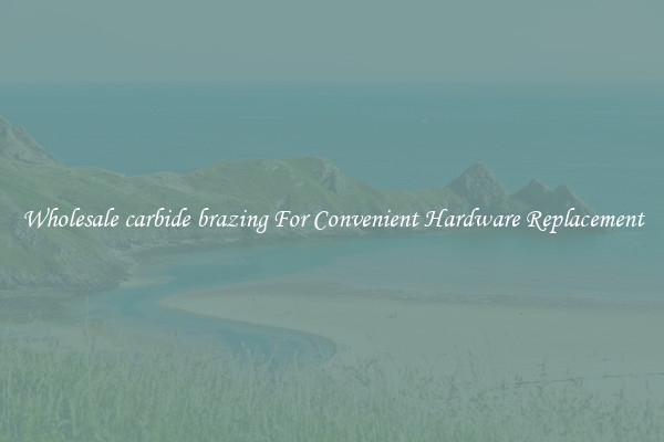 Wholesale carbide brazing For Convenient Hardware Replacement
