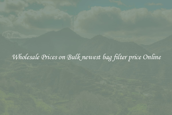 Wholesale Prices on Bulk newest bag filter price Online