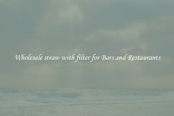 Wholesale straw with filter for Bars and Restaurants